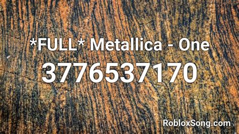 Metallica Roblox ID