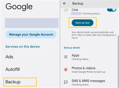 Method 1: Back Up Messages Using Google Account
