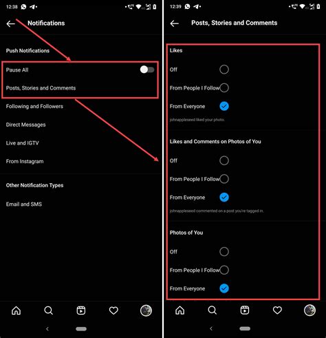 Method 1: Check your Notification Settings in Instagram itself.