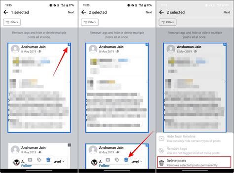 Method 1: Delete Posts in Bulk on Facebook Mobile App