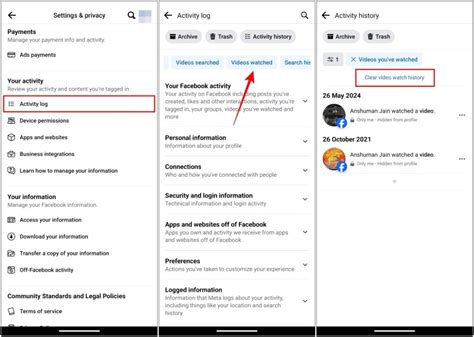 Method 1: Delete Watch History Using Facebook App