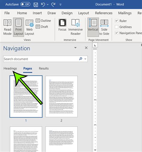 Method 1: Rearrange Pages in Word with the Navigation Pane