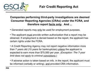 Method 1: Using Consumer Reporting Agencies (CRAs)