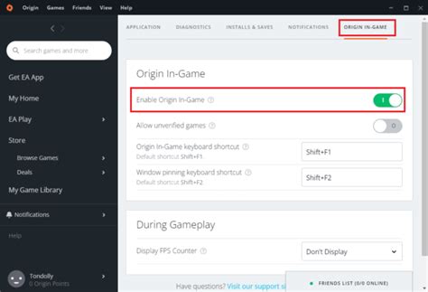Method 1: Verify that the Origin in-game overlay is Enabled.