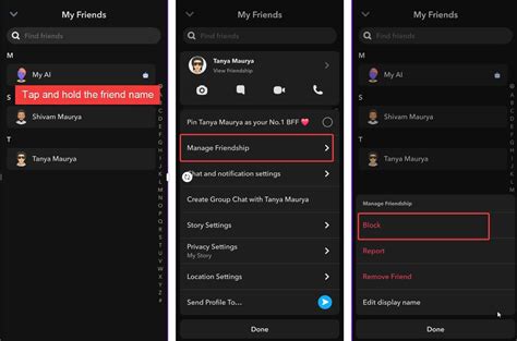 Method 2: Block a Friend on Snapchat