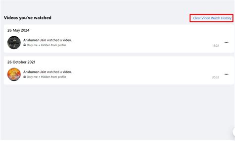 Method 2: Delete Watch History Using Facebook Website