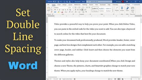 Method 2: How to Add Double-Line Spacing in Word: