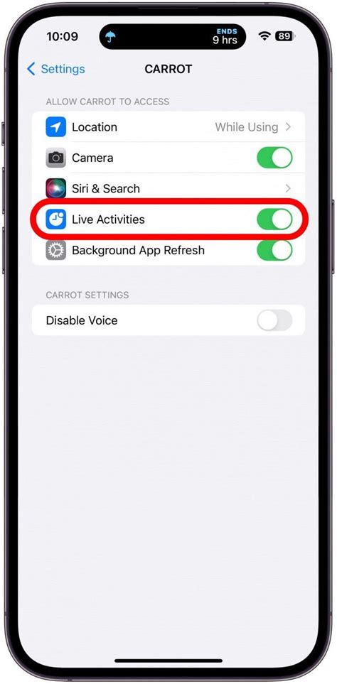 Method 2: Toggle Live Activities