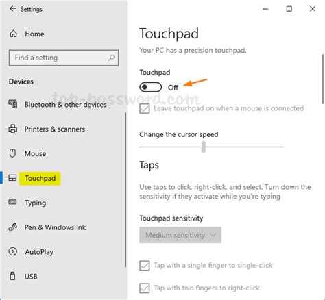 Method 2 – Disable the Touchpad