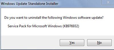 Method 2 – Uninstall Windows 7 SP1