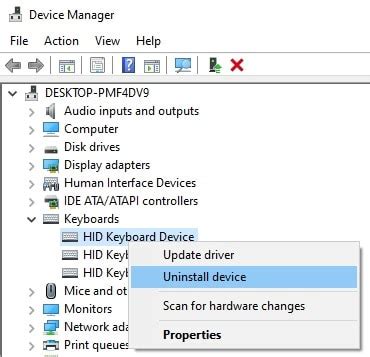 Method 4: Uninstall Keyboard Drivers