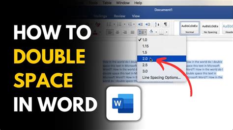 Method-2: Double-Space in Word: