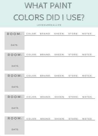 Methods for Keeping Track of My Paint Colors