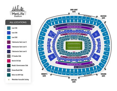 Metlife Virtual Seating Chart