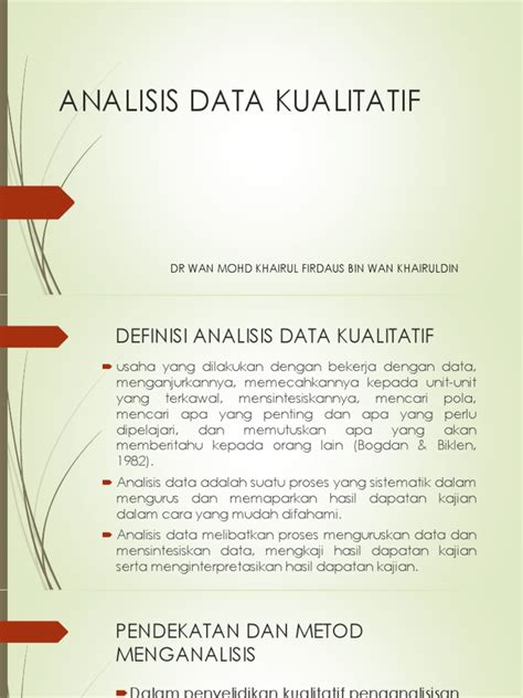 Metode Analisis Data Kualitatif