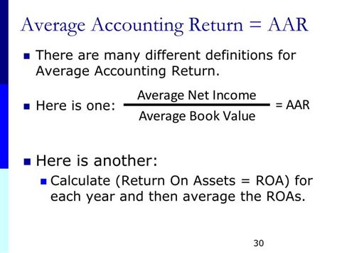 Metode Average Accounting Return (AAR)