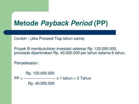 Metode Discounted Payback Period