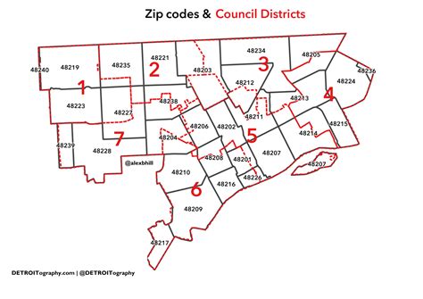 Zip Code Map Of Detroit Tourist Map Of English