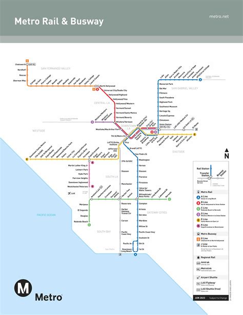 Metro System Map Los Angeles