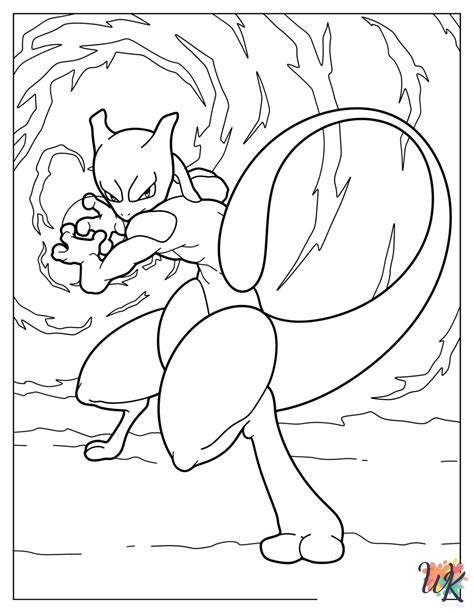 Mewtwo Coloring Pages Pokemon