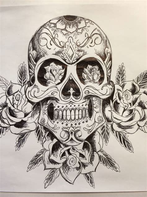 Mexican skull tattoo
