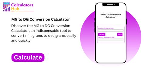 Quickly Convert Milligrams to Decigrams with our User-Friendly Mg to Dg Calculator