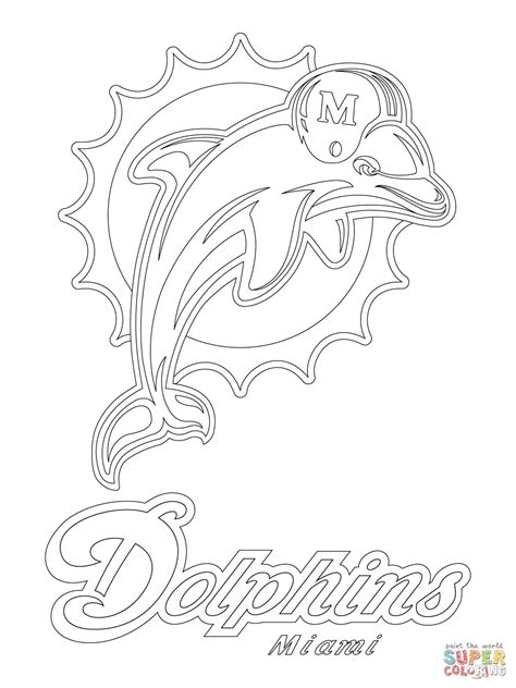 Miami Dolphins Coloring Pages Printable