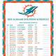 Miami Dolphins Schedule Printable