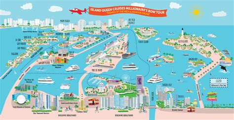 Miami Boat Tour Map
