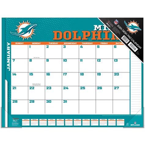 Miami Dolphins Desk Calendar