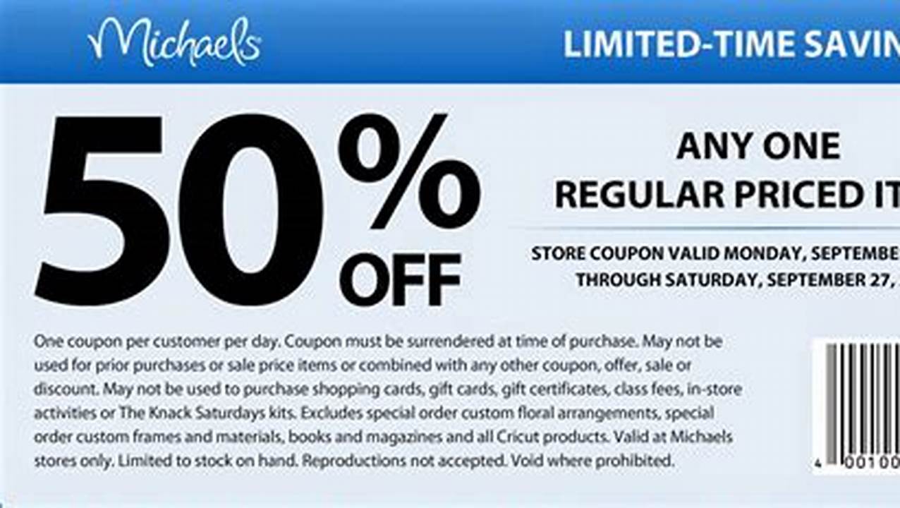 Michaels Coupon Code 2024