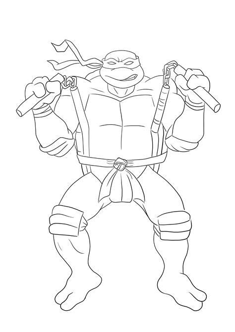 Michelangelo Ninja Turtle Coloring Page