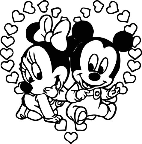 Mickey And Minnie Coloring Pages Printable