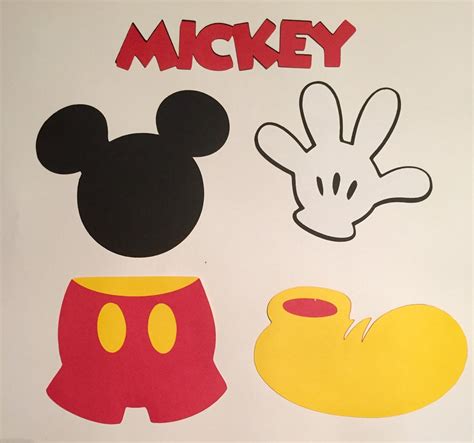 Mickey Mouse Shoe Die Cut Disney's Mickey Mouse Cut Out