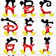 Mickey Mouse Letters Printable