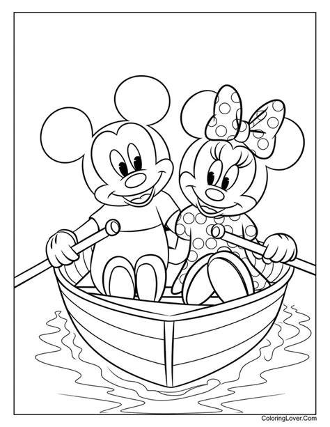 Mickey And Minnie Coloring Page