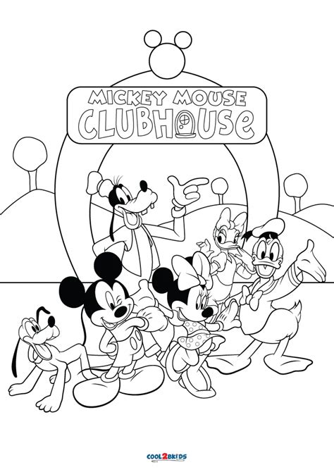 Mickey Clubhouse Coloring Pages