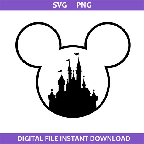 31+ Mickey Ears With Castle SVG,Mickey disney castle silhouette
