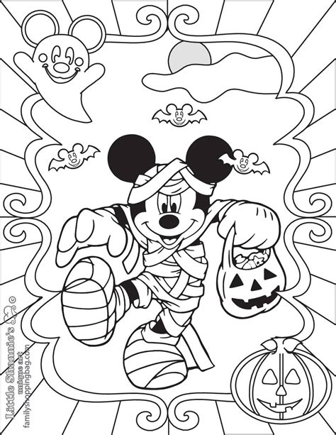 Mickey Halloween Coloring Page