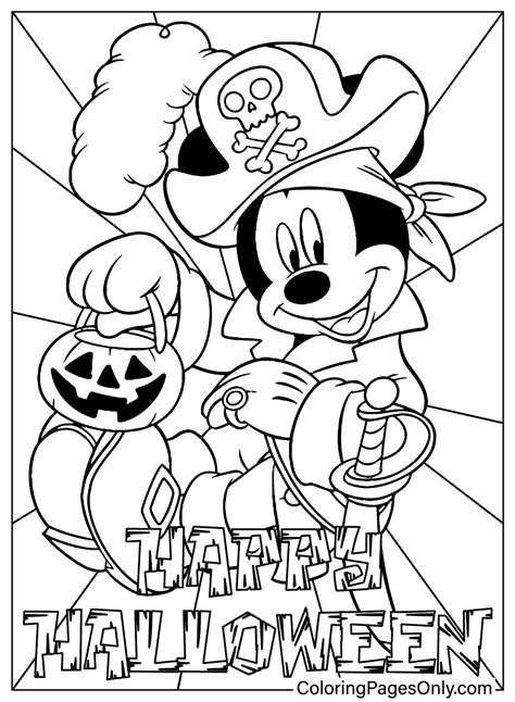 Mickey Halloween Coloring Pages