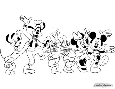 Mickey Mouse And Friends Coloring Page
