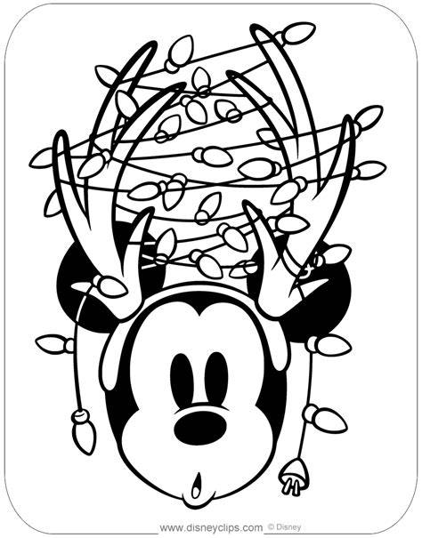 Mickey Mouse Christmas Coloring Page