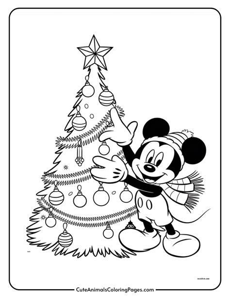 Mickey Mouse Christmas Tree Coloring Pages
