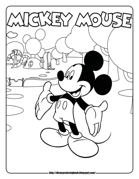 Mickey Mouse Clubhouse Printable Coloring Pages Free