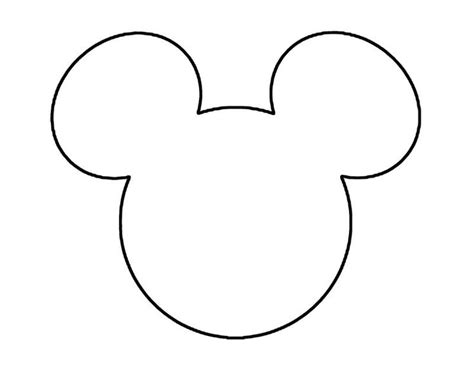 Mickey Mouse Face Printable Template