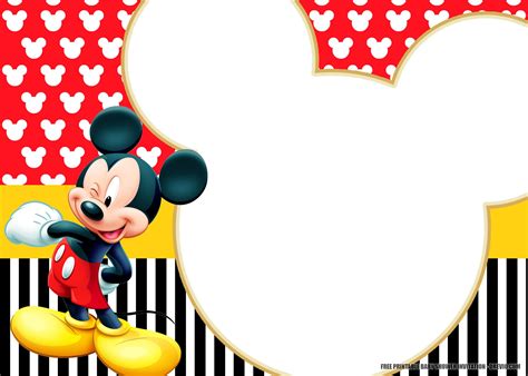 Mickey Mouse Free Invitation Template