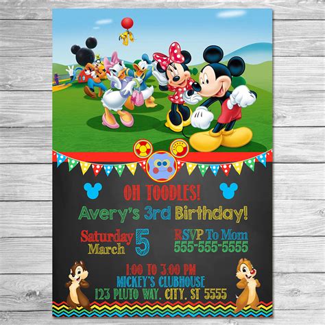 Mickey Mouse Invitations Template