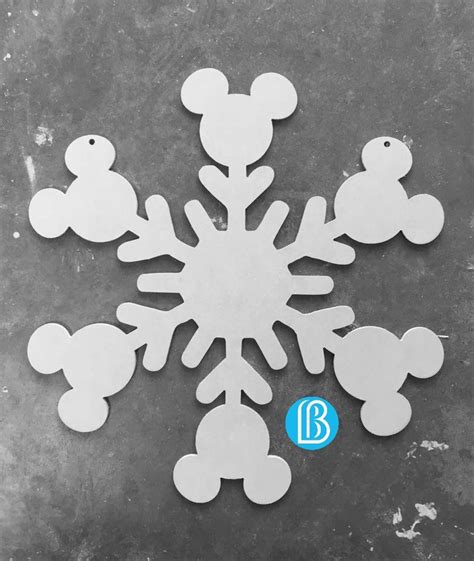 Mickey Mouse Printable Snowflake Template