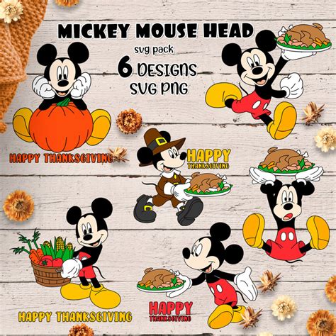 Celebrate Thanksgiving in Style with Mickey Mouse SVG - Holiday Cheer awaits you!