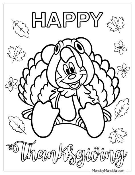 Mickey Mouse Turkey Coloring Pages